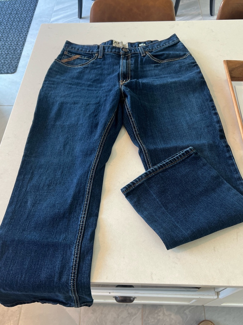 Ariat Men's M4 36x30 Dark Blue Relaxed Bootcut Jeans